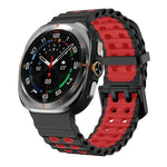 オーシャン二色二列穴シリコン時計バンド、Samsung Galaxy Watch Ultra 47mm / Ultra 2025用