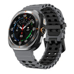 オーシャン二色二列穴シリコン時計バンド、Samsung Galaxy Watch Ultra 47mm / Ultra 2025用