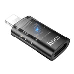 hoco UA36A 8ピンオス to USB-C / Type-C メス OTG 透明アダプター、8ピンオス to USB-C / Type-C メス