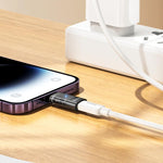 hoco UA36A 8ピンオス to USB-C / Type-C メス OTG 透明アダプター、8ピンオス to USB-C / Type-C メス