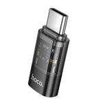 hoco UA36D USB-C / Type-C オス to 8ピン メス OTG 透明アダプター、USB-C / Type-C オス to 8ピン メス