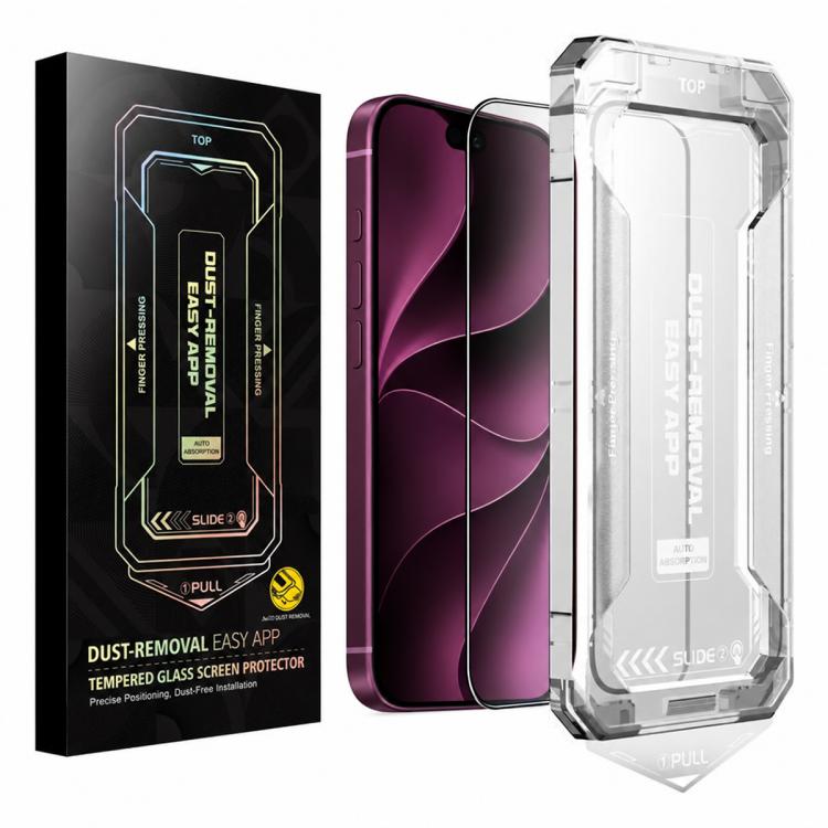簡単取り付け HD 強化ガラスフィルム、iPhone 17e / 16e / 14 / 13 Pro / 13用、iPhone 17 Pro Max用、iPhone 17 Pro用、iPhone 17 / 16 Pro用、iPhone Air用、iPhone 16 Pro Max用、iPhone 16 Plus / 15 Plus用、iPhone 16 / 15用、iPhone 15 Pro M...