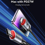 Yesido CA182 PD27W 3A USB-C / Type-Cから8ピン充電データケーブル、長さ：1.2m、CA182