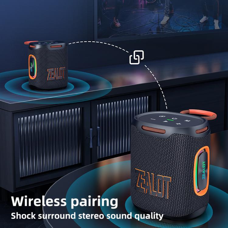 Zealot S122 25W 高出力 IPX6防水 アウトドアRGBライト Bluetoothスピーカー