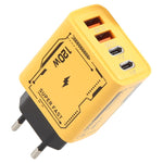 AR-PD14 GaN 120W 充電アダプター 4ポート 2 PD 2 QC 3.0 USB と USB-C / Type-C 急速充電器、EUプラグ、USプラグ
