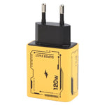 AR-PD14 GaN 120W 充電アダプター 4ポート 2 PD 2 QC 3.0 USB と USB-C / Type-C 急速充電器、EUプラグ、USプラグ