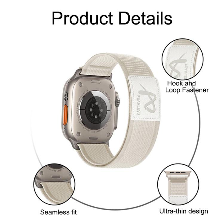 Fearless Trail ループナイロンバンド、Apple Watch 46mm / 49mm / 45mm / 44mm 用、Apple Watch 42mm / 41mm / 40mm / 38mm 用