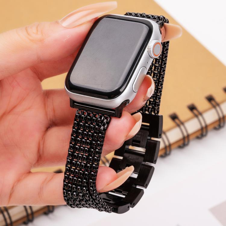 6連ステンレススチールウォッチバンド、Apple Watch 46mm / 49mm / 45mm / 44mm用、Apple Watch 42mm / 41mm / 40mm / 38mm用