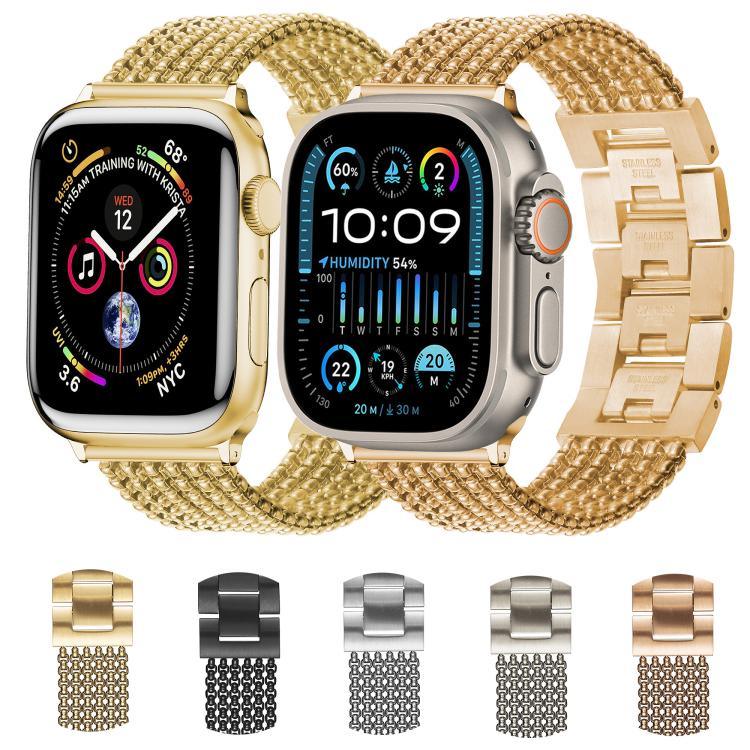 6連ステンレススチールウォッチバンド、Apple Watch 46mm / 49mm / 45mm / 44mm用、Apple Watch 42mm / 41mm / 40mm / 38mm用