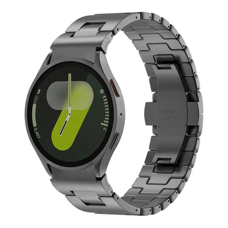 クイックリリースボタンH型ステンレススチール時計バンド、Samsung Galaxy Watch 7 / 6 / 5 / 4用