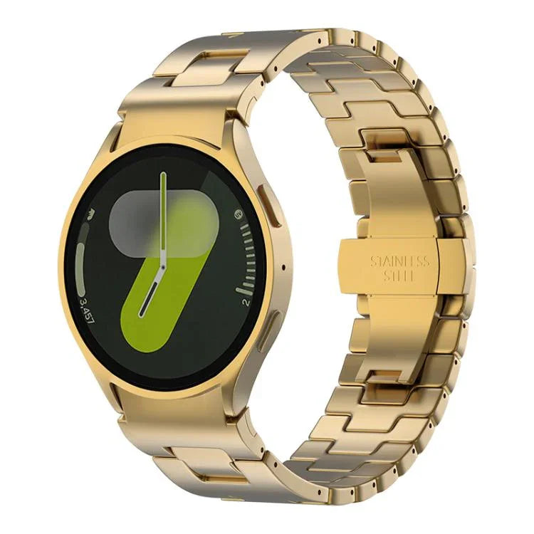 クイックリリースボタンH型ステンレススチール時計バンド、Samsung Galaxy Watch 7 / 6 / 5 / 4用