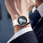 クイックリリースボタンH型ステンレススチール時計バンド、Samsung Galaxy Watch 7 / 6 / 5 / 4用
