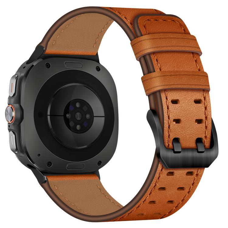 ダブルバックル本革時計バンド、Samsung Galaxy Watch Ultra / Ultra 2025用、Samsung Galaxy Watch8 / Watch8 Classic用