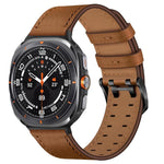 ダブルバックル本革時計バンド、Samsung Galaxy Watch Ultra / Ultra 2025用、Samsung Galaxy Watch8 / Watch8 Classic用