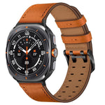 ダブルバックル本革時計バンド、Samsung Galaxy Watch Ultra / Ultra 2025用、Samsung Galaxy Watch8 / Watch8 Classic用