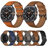 ダブルバックル本革時計バンド、Samsung Galaxy Watch Ultra / Ultra 2025用、Samsung Galaxy Watch8 / Watch8 Classic用
