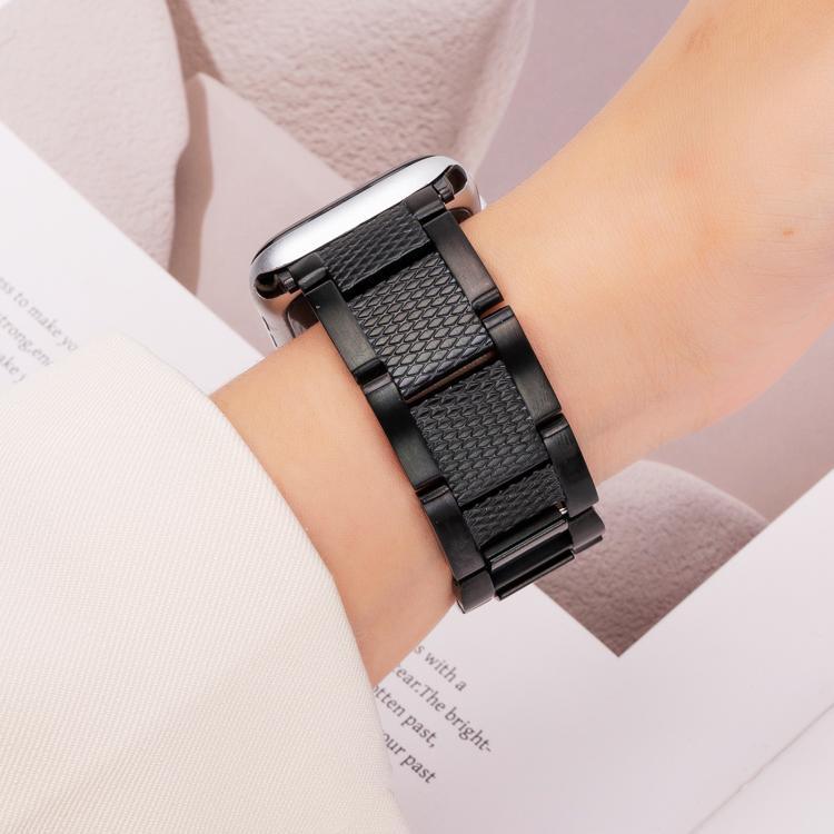 ウェーブスレッド3ビーズステンレススチールウォッチバンド、Apple Watch 46mm / 49mm / 45mm / 44mm用、Apple Watch 42mm / 41mm / 40mm / 38mm用