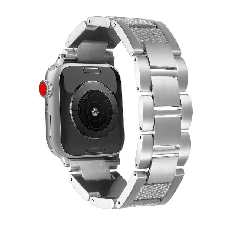 ウェーブスレッド3ビーズステンレススチールウォッチバンド、Apple Watch 46mm / 49mm / 45mm / 44mm用、Apple Watch 42mm / 41mm / 40mm / 38mm用
