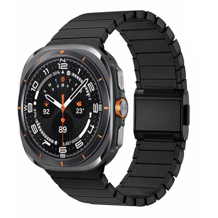 竹製ノーマンバックルステンレススチール時計バンド、Samsung Galaxy Watch Ultra 47mm / Ultra 2025用