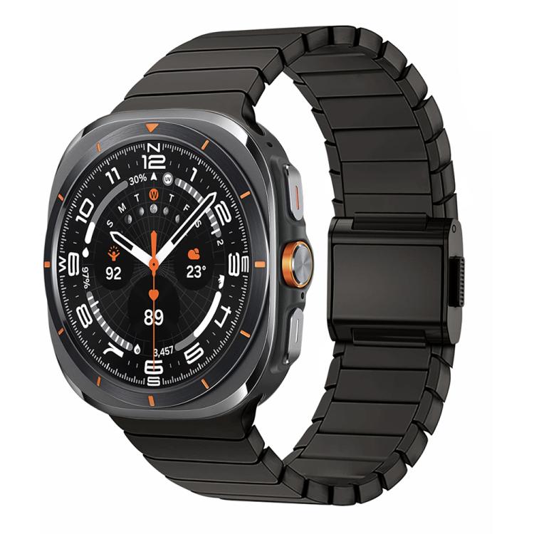 竹製ノーマンバックルステンレススチール時計バンド、Samsung Galaxy Watch Ultra 47mm / Ultra 2025用