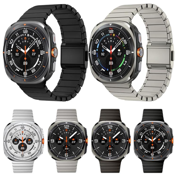 竹製ノーマンバックルステンレススチール時計バンド、Samsung Galaxy Watch Ultra 47mm / Ultra 2025用