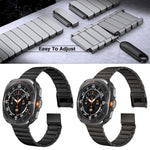 竹製ノーマンバックルステンレススチール時計バンド、Samsung Galaxy Watch Ultra 47mm / Ultra 2025用
