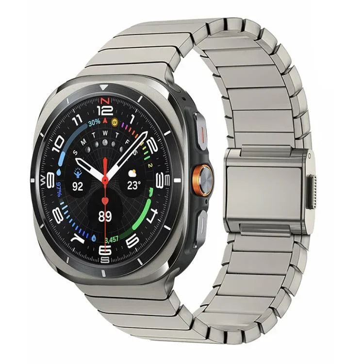 竹製ノーマンバックルチタン合金時計バンド、Samsung Galaxy Watch Ultra 47mm / Ultra 2025用