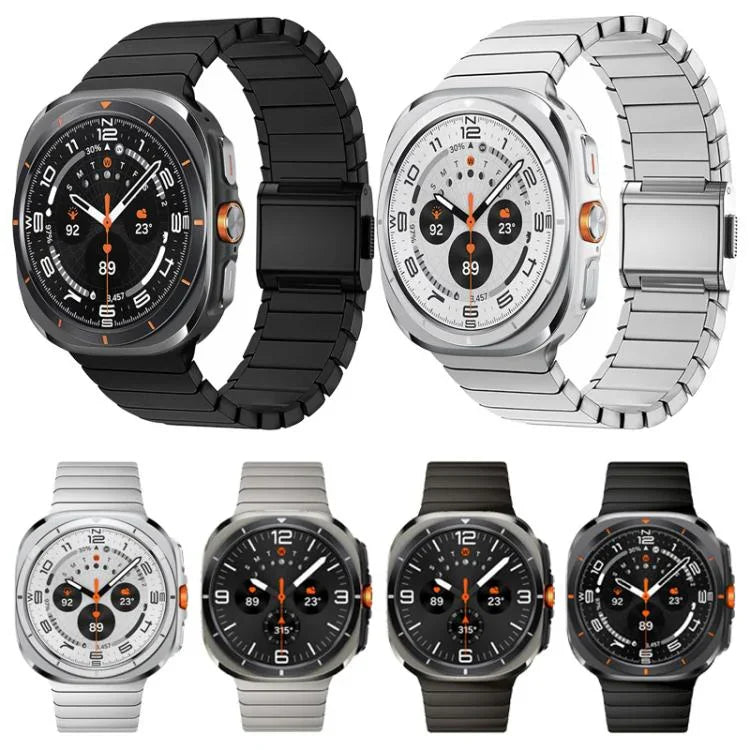 竹製ノーマンバックルチタン合金時計バンド、Samsung Galaxy Watch Ultra 47mm / Ultra 2025用