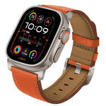 チタニウムバックルナッパ本革ウォッチバンド、Apple Watch 46mm / 49mm / 45mm / 44mm用