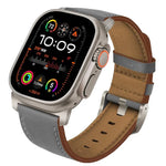 チタニウムバックルナッパ本革ウォッチバンド、Apple Watch 46mm / 49mm / 45mm / 44mm用