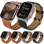チタニウムバックルナッパ本革ウォッチバンド、Apple Watch 46mm / 49mm / 45mm / 44mm用