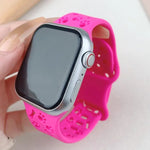 犬の足跡ボーンバタフライバックルシリコンウォッチバンド、Apple Watch 46mm / 49mm / 45mm / 44mm用、Apple Watch 42mm / 41mm / 40mm / 38mm用