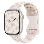 犬の足跡ボーンバタフライバックルシリコンウォッチバンド、Apple Watch 46mm / 49mm / 45mm / 44mm用、Apple Watch 42mm / 41mm / 40mm / 38mm用
