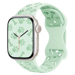 犬の足跡ボーンバタフライバックルシリコンウォッチバンド、Apple Watch 46mm / 49mm / 45mm / 44mm用、Apple Watch 42mm / 41mm / 40mm / 38mm用