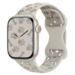 犬の足跡ボーンバタフライバックルシリコンウォッチバンド、Apple Watch 46mm / 49mm / 45mm / 44mm用、Apple Watch 42mm / 41mm / 40mm / 38mm用