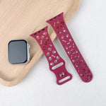 犬の足跡ボーンバタフライバックルシリコンウォッチバンド、Apple Watch 46mm / 49mm / 45mm / 44mm用、Apple Watch 42mm / 41mm / 40mm / 38mm用