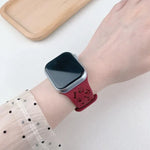 犬の足跡ボーンバタフライバックルシリコンウォッチバンド、Apple Watch 46mm / 49mm / 45mm / 44mm用、Apple Watch 42mm / 41mm / 40mm / 38mm用