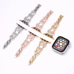 リボンジュエリーバックルステンレススチールウォッチバンド、Apple Watch 46mm / 49mm / 45mm / 44mm用、Apple Watch 42mm / 41mm / 40mm / 38mm用