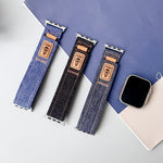 デニムナイロンフック＆ループファスナーカンバスウォッチバンド、Apple Watch 46mm / 49mm / 45mm / 44mm用、Apple Watch 42mm / 41mm / 40mm / 38mm用