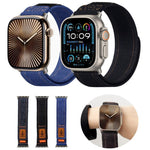 デニムナイロンフック＆ループファスナーカンバスウォッチバンド、Apple Watch 46mm / 49mm / 45mm / 44mm用、Apple Watch 42mm / 41mm / 40mm / 38mm用