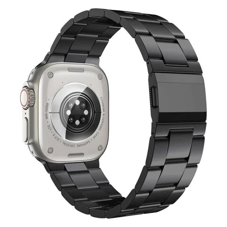 ノーマンクラスプ三連ステンレススチールウォッチバンド、Apple Watch 46mm / 49mm / 45mm / 44mm用