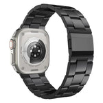 ノーマンクラスプ三連ステンレススチールウォッチバンド、Apple Watch 46mm / 49mm / 45mm / 44mm用