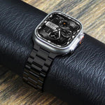 ノーマンクラスプ三連ステンレススチールウォッチバンド、Apple Watch 46mm / 49mm / 45mm / 44mm用