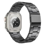 ノーマンクラスプ三連ステンレススチールウォッチバンド、Apple Watch 46mm / 49mm / 45mm / 44mm用