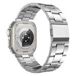 ノーマンクラスプ三連ステンレススチールウォッチバンド、Apple Watch 46mm / 49mm / 45mm / 44mm用