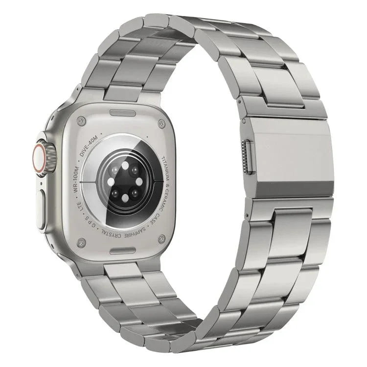 ノーマンクラスプ三連チタニウム合金ウォッチバンド、Apple Watch 46mm / 49mm / 45mm / 44mm用