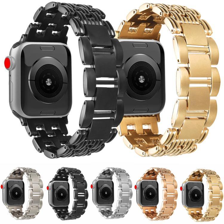 五連ストライプステンレススチールウォッチバンド、Apple Watch 46mm / 49mm / 45mm / 44mm用、Apple Watch 42mm / 41mm / 40mm / 38mm用