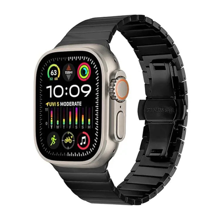 バタフライクラスプ一連チタニウム合金ウォッチバンド、Apple Watch 46mm / 49mm / 45mm / 44mm用
