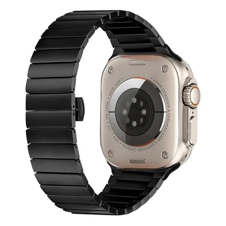 バタフライクラスプ一連チタニウム合金ウォッチバンド、Apple Watch 46mm / 49mm / 45mm / 44mm用