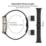 バタフライクラスプ一連チタニウム合金ウォッチバンド、Apple Watch 46mm / 49mm / 45mm / 44mm用